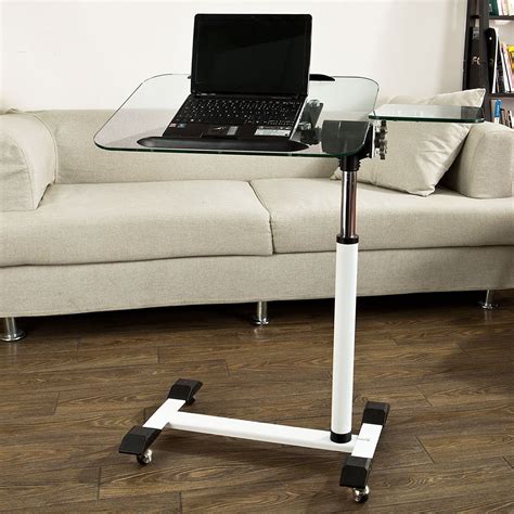 Funten Angle Height Adjustable Rolling Table Laptop Notebook Stand