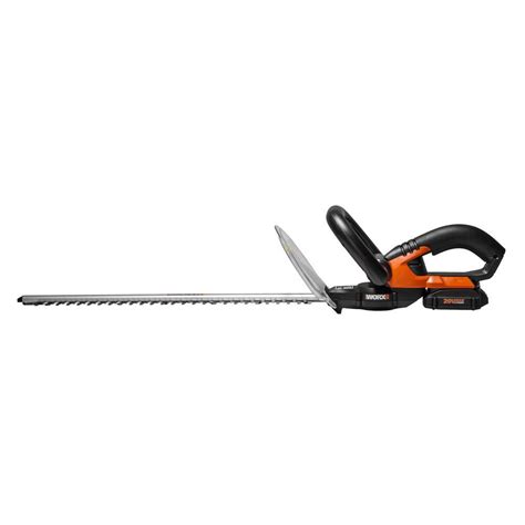 Worx 20 In 20 Volt Lithium Ion Cordless Hedge Trimmer Wg2551 The Home Depot