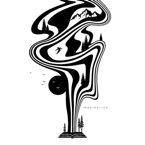 Premium Photo | Abstract wave concept black and white illustration ...