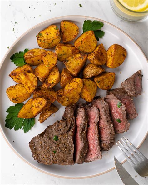 Healthy Air Fryer Steak And Potatoes Tasty Fit Macros