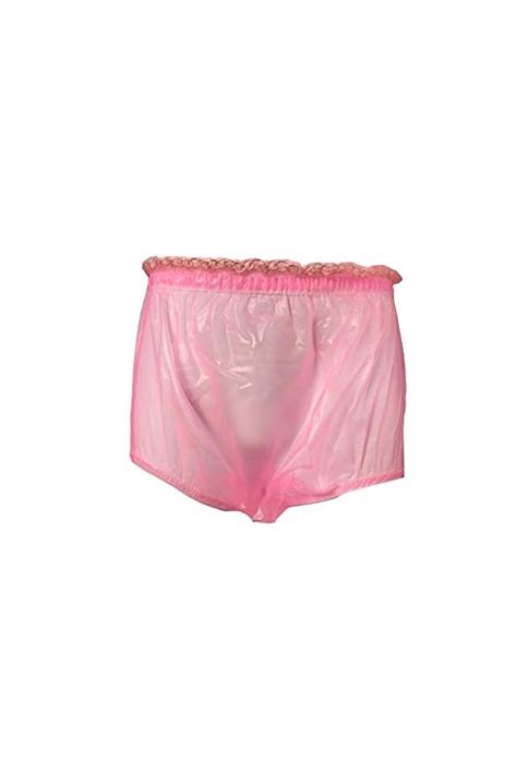 Haian ABDL Culotte en Plastique à Enfiler Rose Transparent Taille L