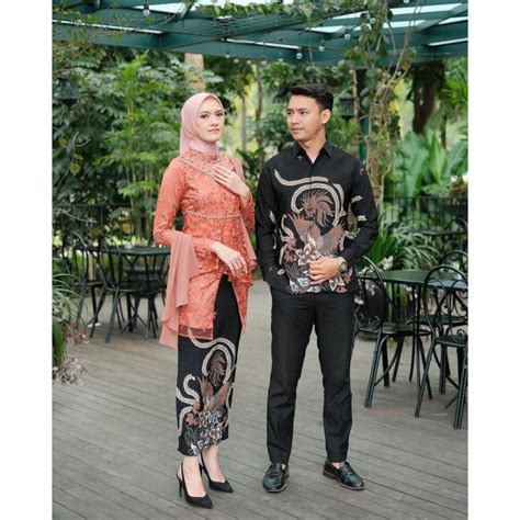 Jual Batik Couple Kebaya Modern Kebaya Tunangan Lamaran Baju Wisuda