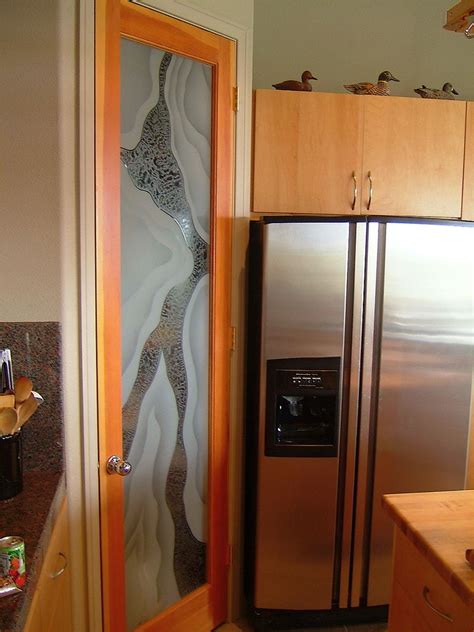 Pantry Doors With Glass Etched Carved Effects Sans Soucie