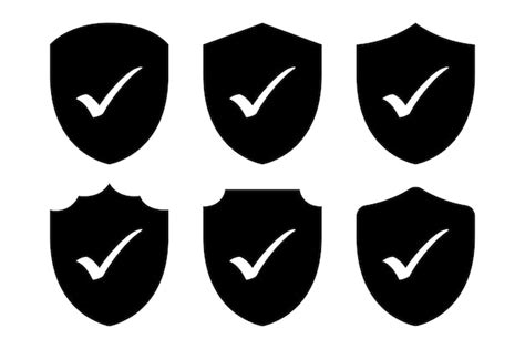 Premium Vector Shields With Check Marks Glyph Style