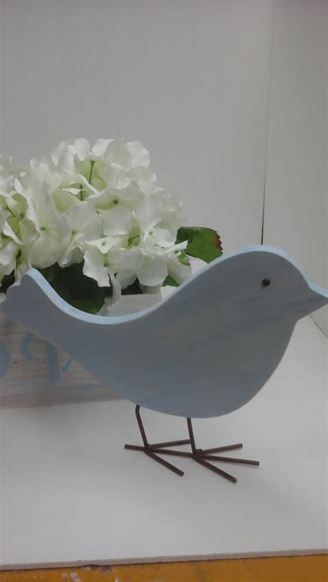 Little Wooden Blue Bird Home Decor