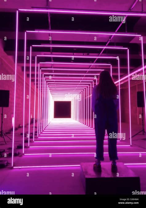 Neon art installation Stock Photo - Alamy