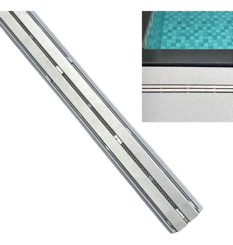 Ralo Linear Para Piscina Grelha Inox 304 Tela 10x100cm