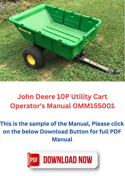 John Deere 10P Utility Cart Operator's Manual OMM155001 by Service ...