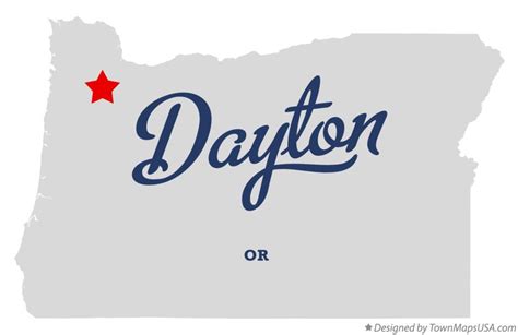 Map of Dayton, OR, Oregon