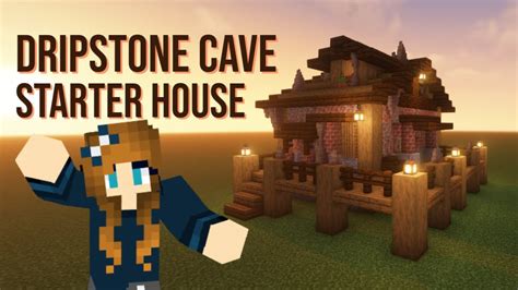 Dripstone Cave Base Minecraft Build Tutorial Youtube