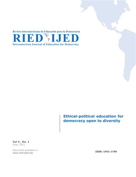 Pdf Ethical Political Education For Democracy Open To Diversity