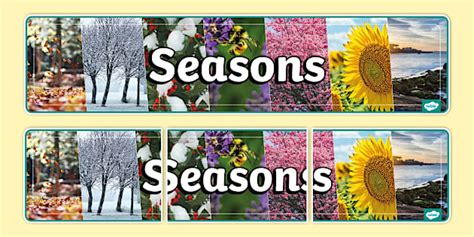 Seasons Photo Display Banner Teacher Made Twinkl