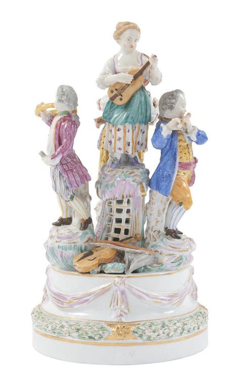 Meissen Style Porcelain Figural Group Of Four Musicians Meissen