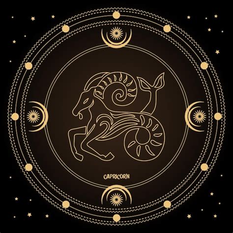 Signe Du Zodiaque Capricorne Signe Astrologique Horoscope Dans Un