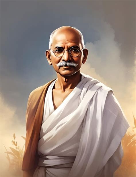 Premium Ai Image Happy Gandhi Jayanti Portrait