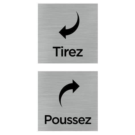 Lot De Plaques De Porte Tirez Poussez Avec Fl Chage Q Mati Re