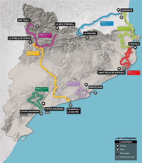 Tour de Catalogne 2022 parcours et profils des étapes Videos de