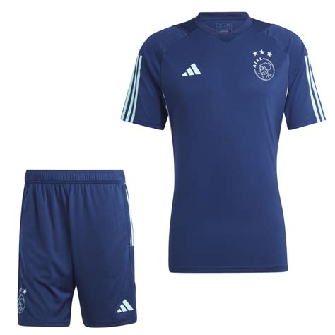 Adidas Ajax Trainingsset 2023 2024 Donkerblauw Lichtblauw