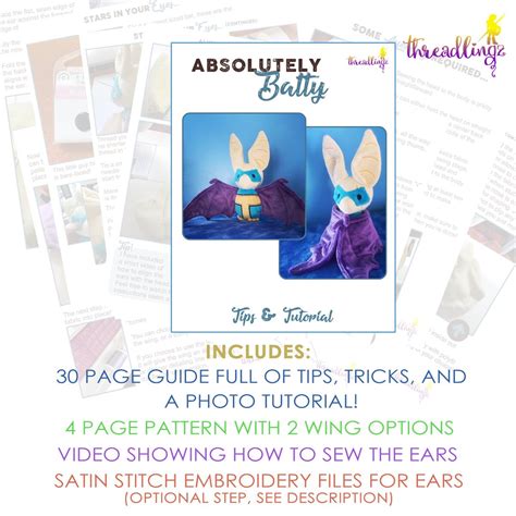 Pattern: Bat Plush Sewing Pattern & Tutorial - Etsy