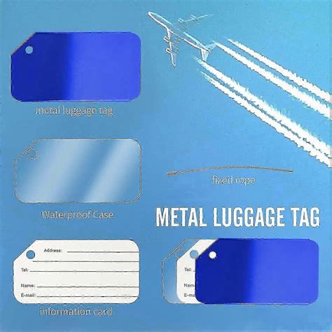 Waterproof Metal Luggage Tags for Suitcases, Durable Suitcase ID Tags