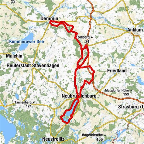 Tollensetal Run Bergfex Radfahren Tour Mecklenburg Vorpommern