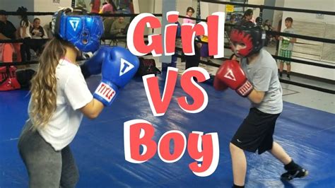 12 Yr Old Boy Vs 16 Yr Old Girl Sparring Session Boxing YouTube