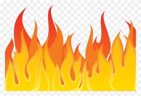 Cartoon Fire Flames Transparent Png - Flame Border PNG - FlyClipart