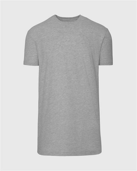 Heather Gray Tall Straight Hem Crew Neck T Shirt Heather Gray Tall