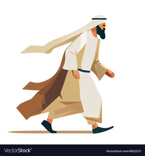 Arab man in traditional Royalty Free Vector Image