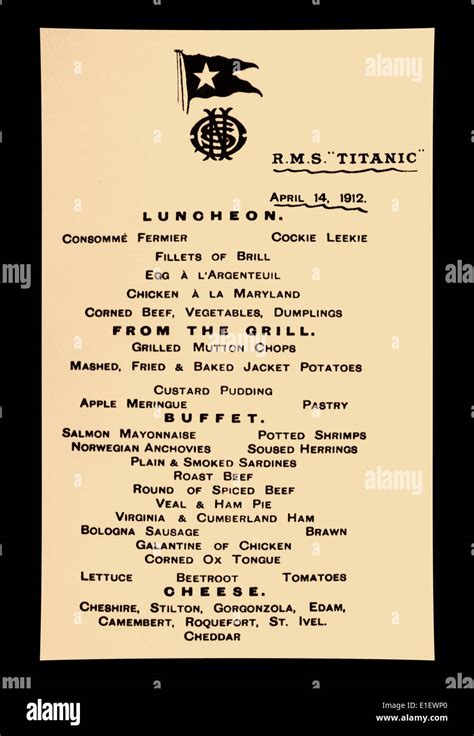 Ota Selv Imagen Titanic First Class Menu Abzlocal Fi