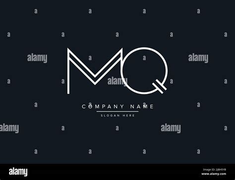 Monogram Mq Abecedario Lineal Inicial Logotipo Vectorial Logotipo