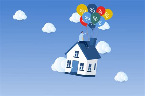 House With Balloons Bunch Flying In The Sky Real Estate Purchasing