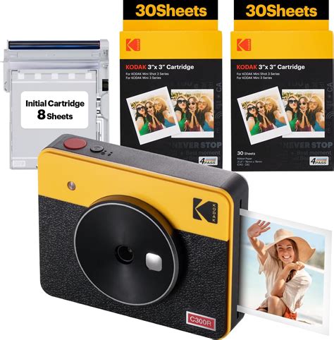 Amazon KODAK Mini Shot 3 Retro 4PASS 2 In 1 Instant Digital Camera