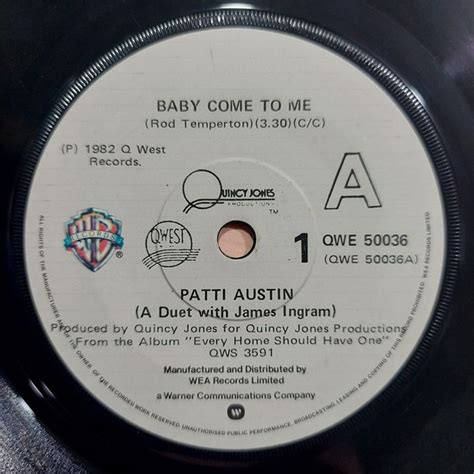 7 Patti Austin W James Ingram Baby Come To Me Vinyl Record Plaka