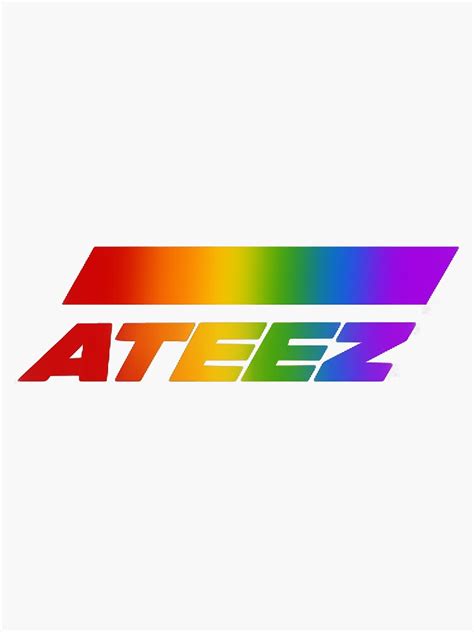 Gay Pride Ateez Logo Sticker For Sale By Networklove Redbubble