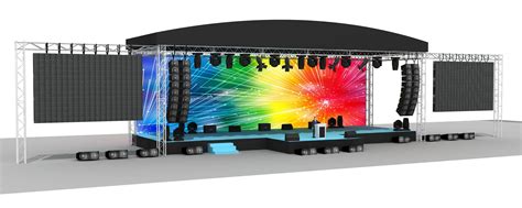 Big Outdoor Concert Stage 058 3D Model $34 - .max .3ds .dxf .fbx .obj ...