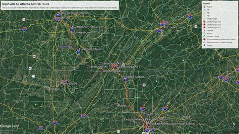 Nashville to Atlanta possible route : r/Chattanooga