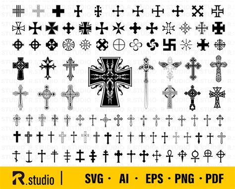 Cross Svg Files 104 Crosses Svg Cross Clipart Halloween Etsy