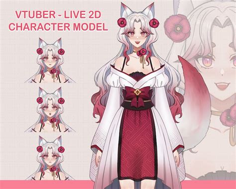 Dise O De Modelo De Personaje Vtuber D En Vivo Dibujo De Etsy M Xico