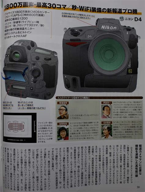 This is how the Japanese magazine CAPA sees the Nikon D4 and D900 ...