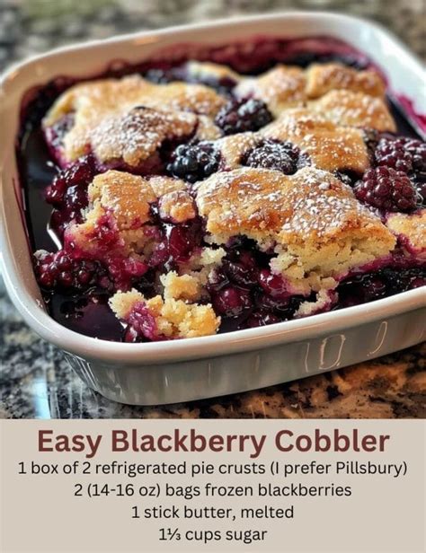 Easy Blackberry Cobbler Recipecs