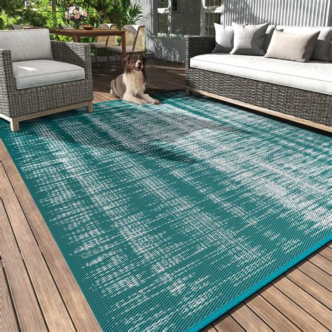 Amazon Montvoo Outdoor Rug Waterproof X Ft Outdoor Carpet Patio