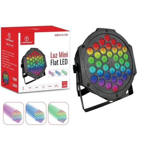 Canhão Refletor Luz 36 LEDs rgbw dmx Bivolt Base Luzes Coloridas