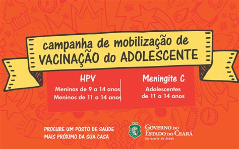 Cear Deve Vacinar Mil Adolescentes Contra Hpv E Meningite