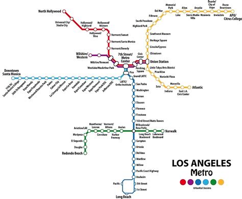 Los Angeles Metro Map 2017 Map