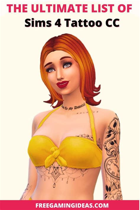 The Ultimate List Of Sims 4 Tattoos Cc Maxis Match And Free Sims 4