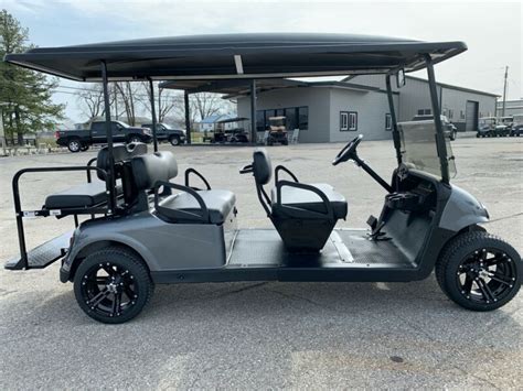 Ezgo Rxv Ac Drive 48v Limo Gray And Black Custom 6 Passenger Golf Cart