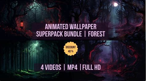 Animated HD Wallpaper Background Superpack Bundle Magical Forest 4 Sets