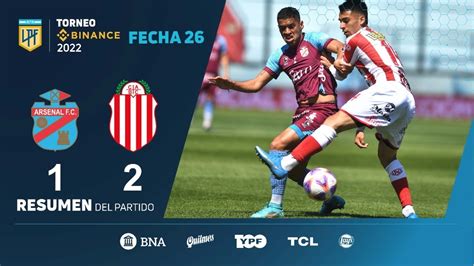 TorneoBinance Fecha 26 Resumen De Arsenal Barracas Central YouTube