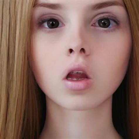 Brunette With Dyed Blonde Hair 18 Years Old 155 Cm Stable Diffusion